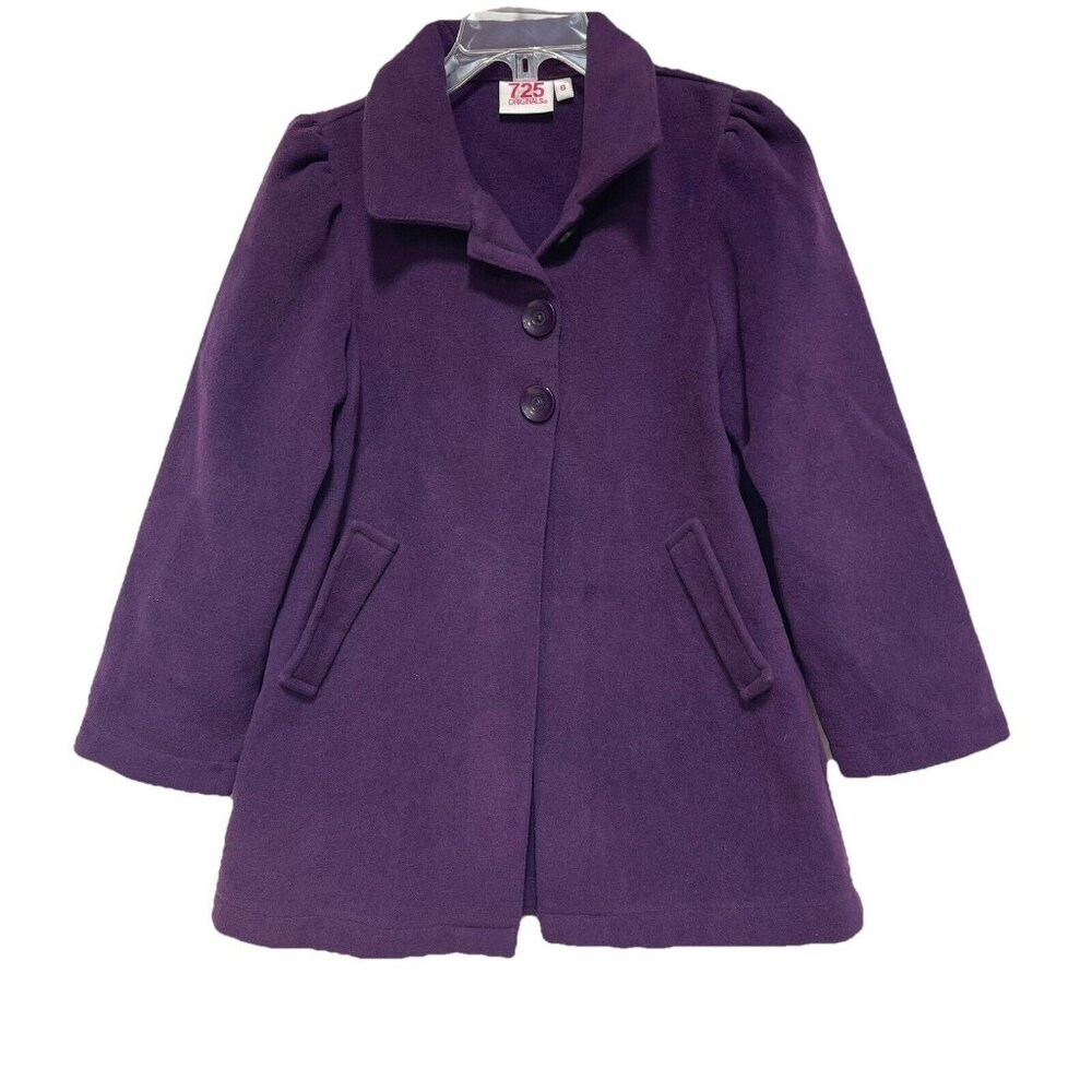 725 Originals Girls Size 6 Dress Coat Purple A Frame Plum Long